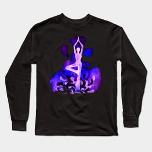 Yoga violet inv Long Sleeve T-Shirt